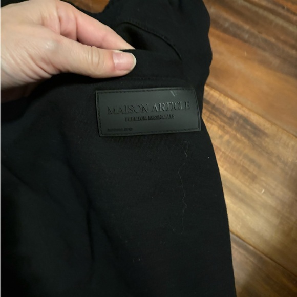 Maison Article Premium Essentials Black Sweat Shorts Size Small - Picture 3 of 4